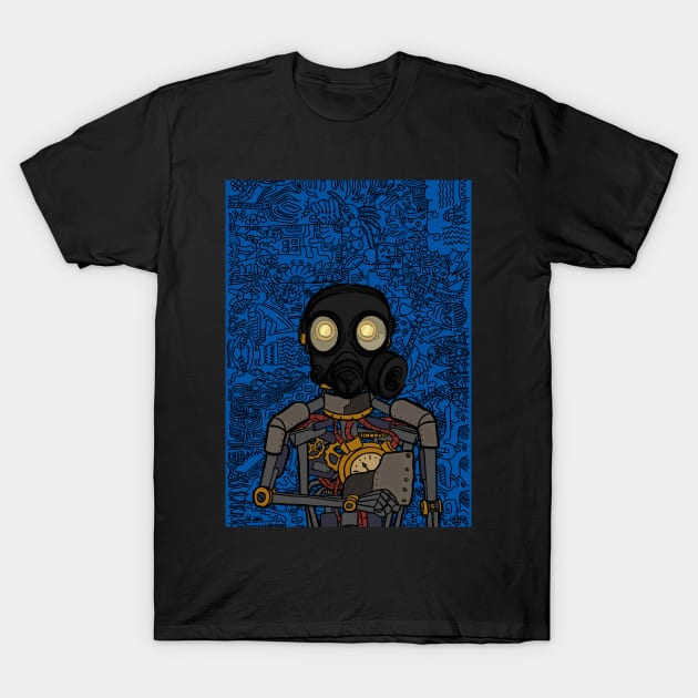 RobotMask NFT with BasicEye Color and GlassSkin Color - Unnamed T-Shirt by Hashed Art